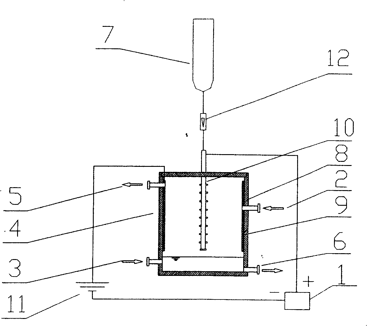 Synchronous gas-liquid purifying high voltage DC/pulse discharge method and device