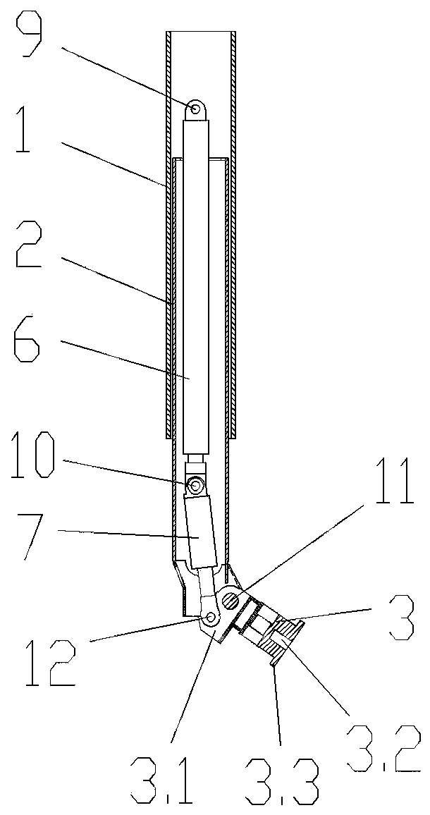 Vehicle wheel travelling adjustment device for trackless construction working vehicle