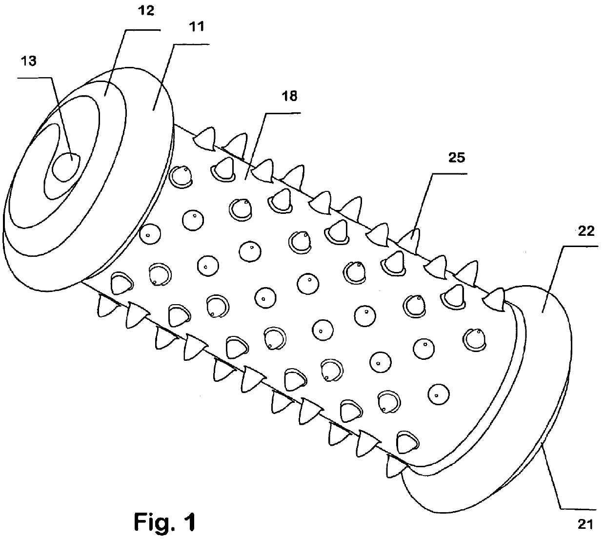 Rolling massager with thermal enhancement