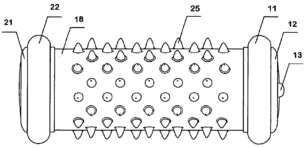 Rolling massager with thermal enhancement