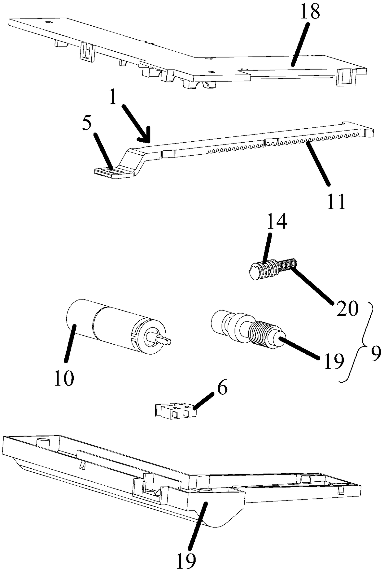 Automatic door opening device and dish washing machine provided with automatic door opening device