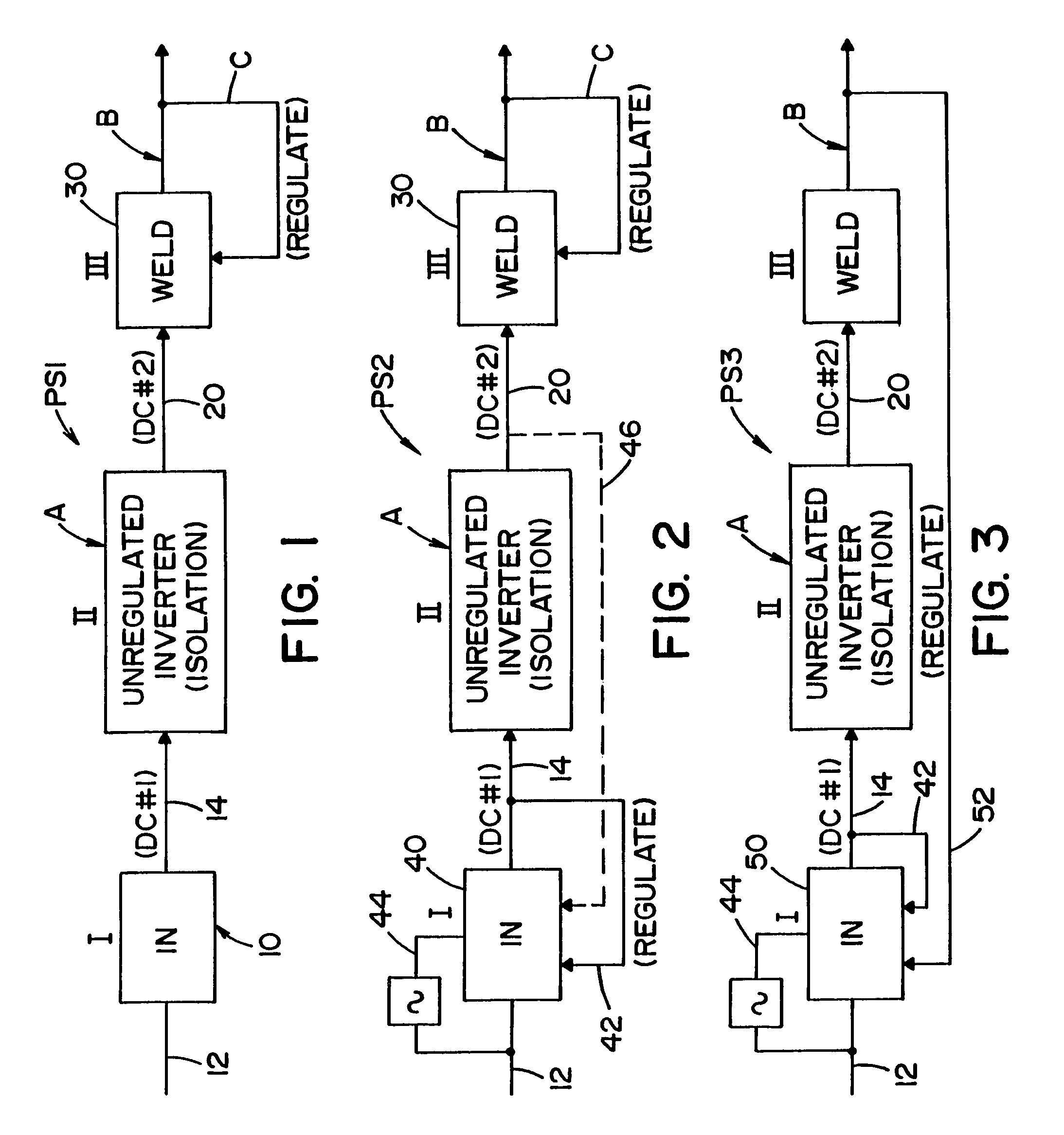 Three stage power source for electric ARC welding