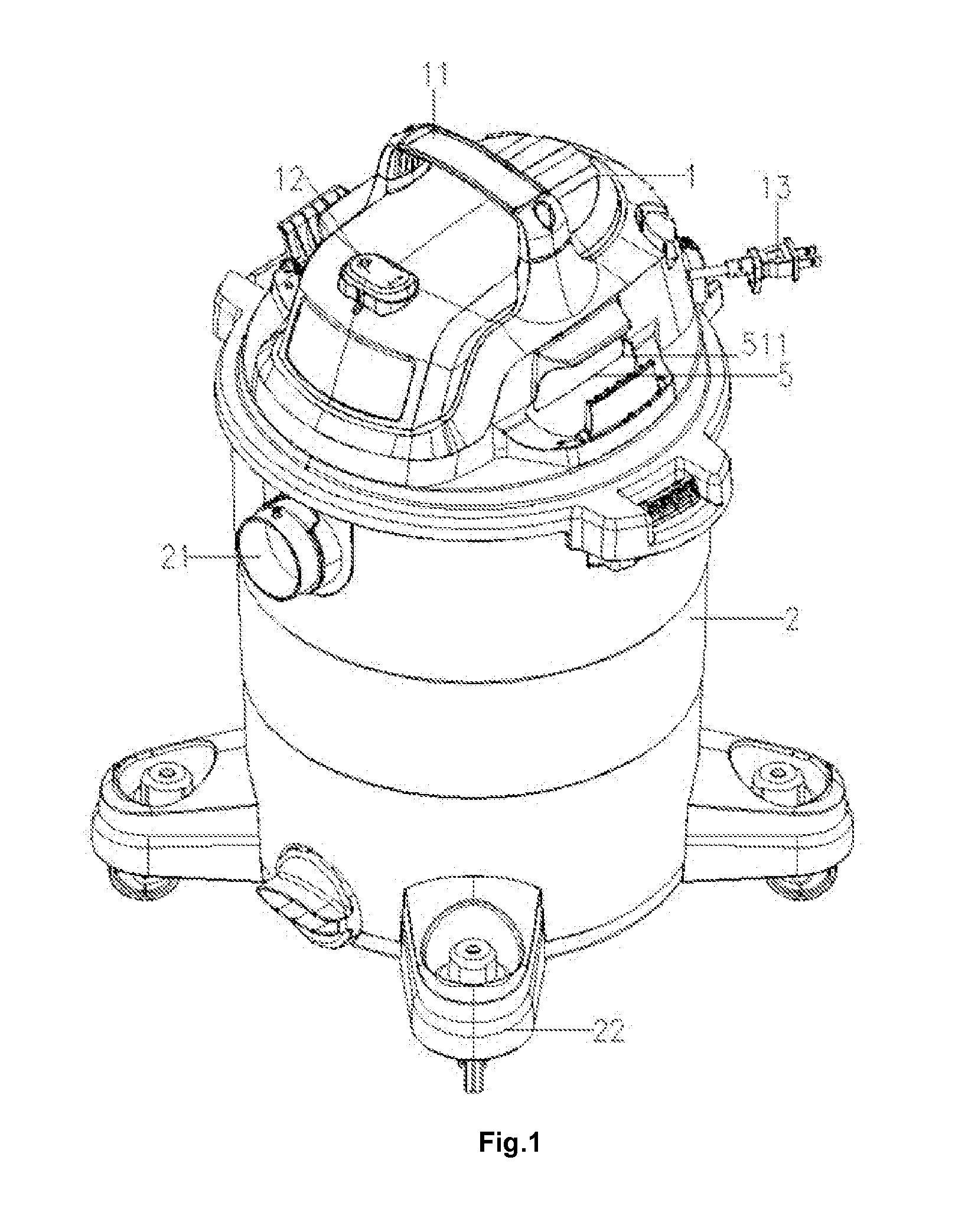 Dust collector having a hose clamp