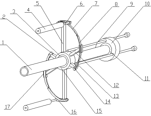 Screw blade cleaning device of building screw feeding machine