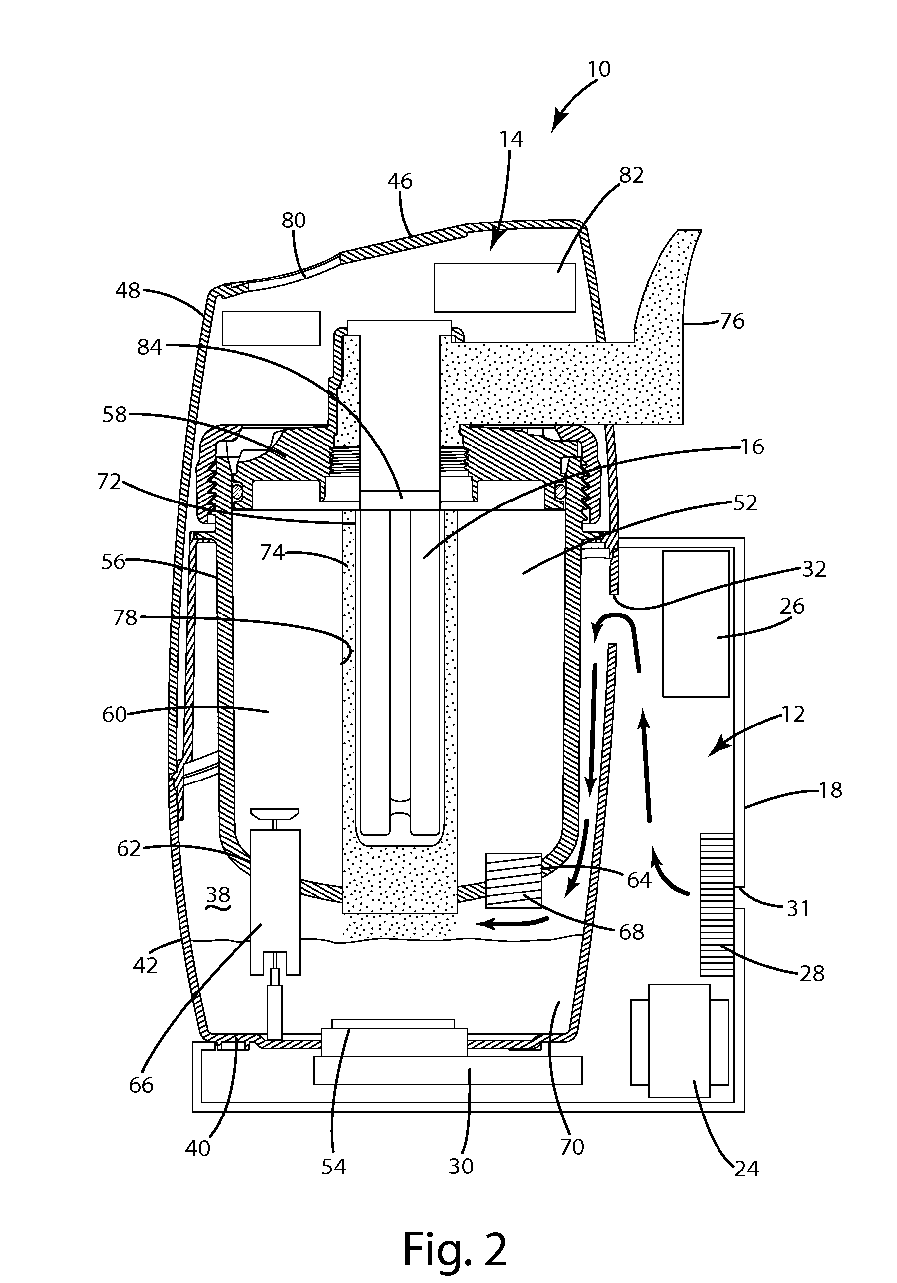 Humidifier with ultraviolet disinfection