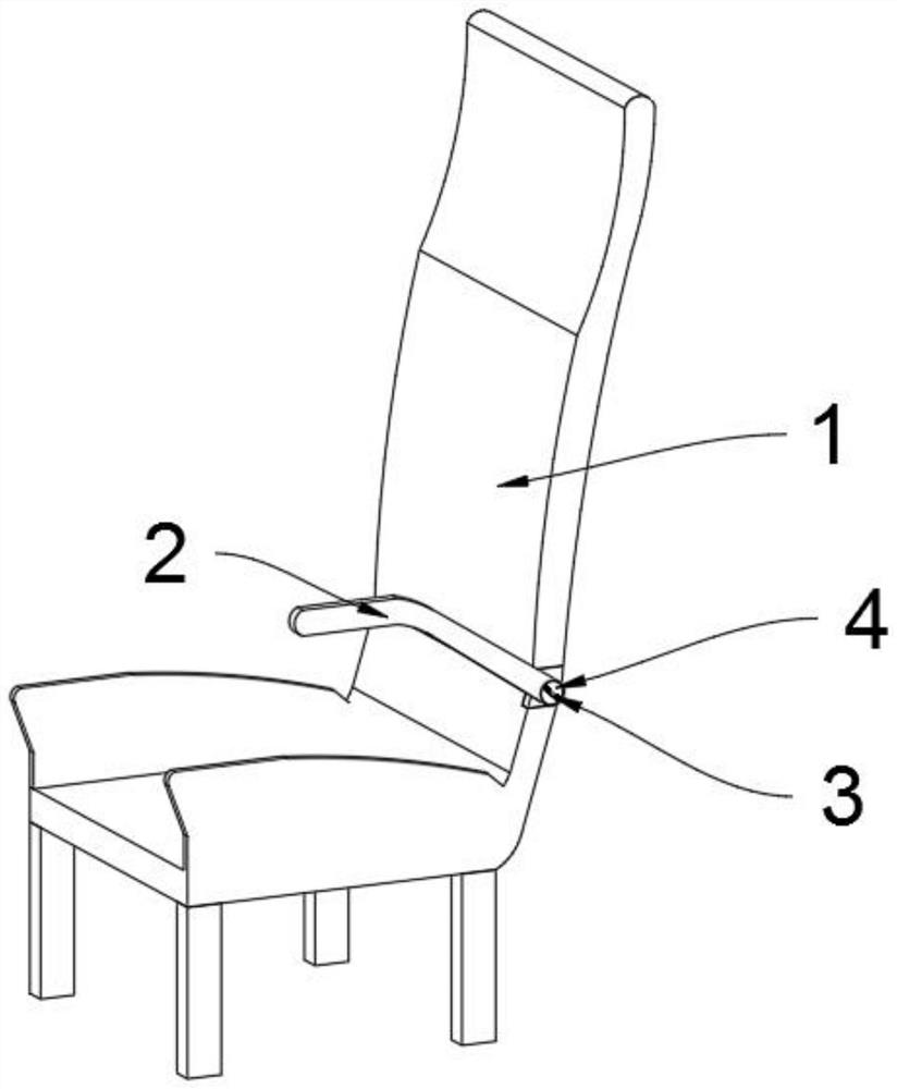 Passenger seat armrest rotating device of small highway passenger car