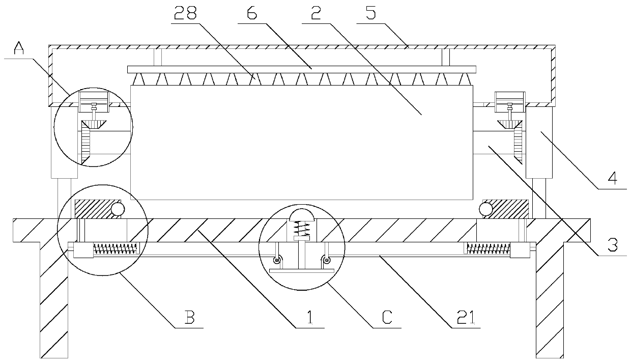 Embossing equipment used for wooden board processing and having cleaning function