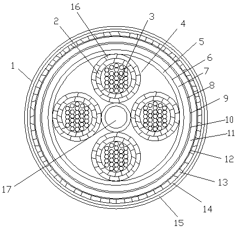 Ocean high voltage-resistant and anti-corrosion cable convenient for replacement and maintenance