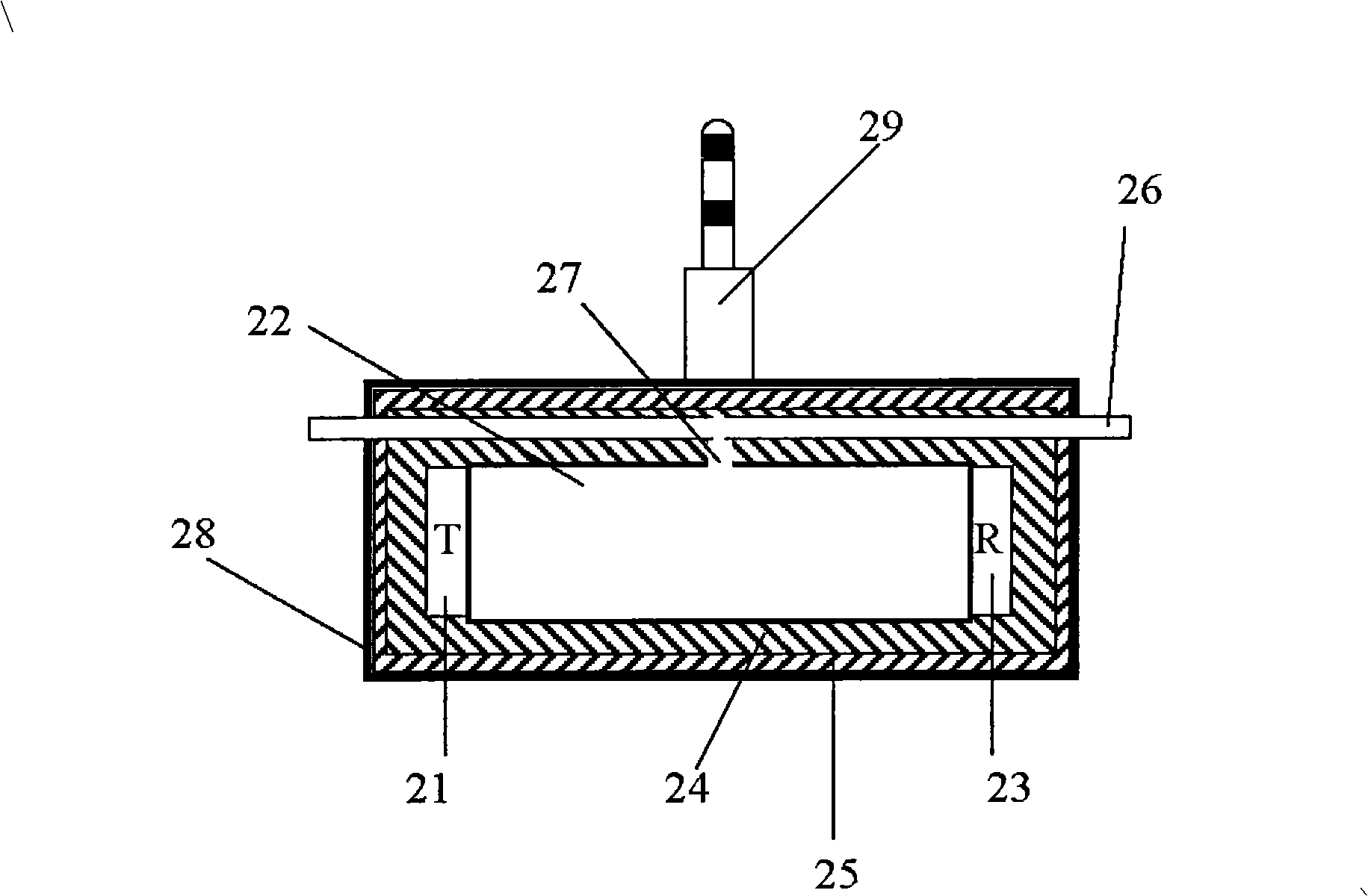 Ultrasonic wave pressure transducer and air pressure monitoring device