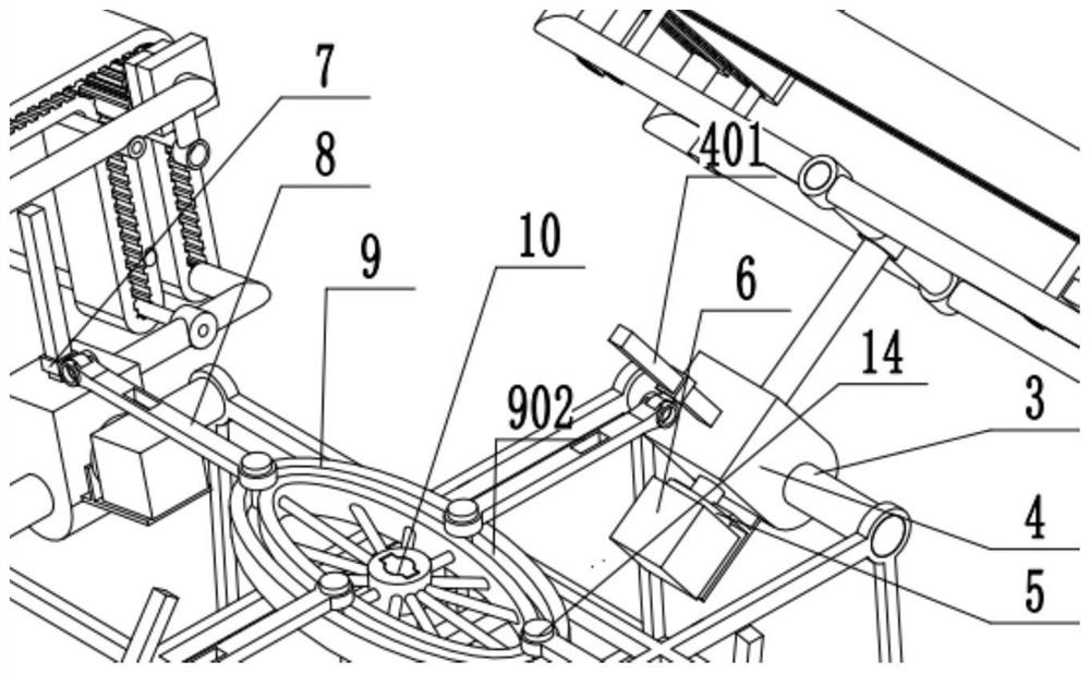 Synchronous swing type variable-dip-angle driving energy-adjustable four-continuous-wing aircraft