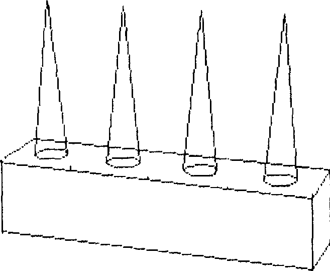 Metal micro needles array chip and preparation method, and usage