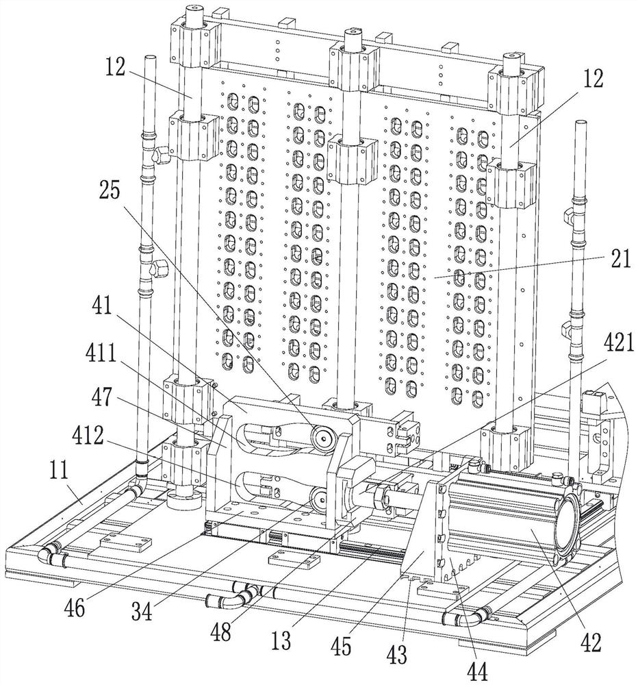 High-current soft package battery test needle bed