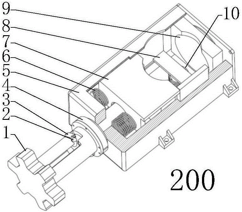 Connecting device applied between outboard handle of spacecraft and exposed load