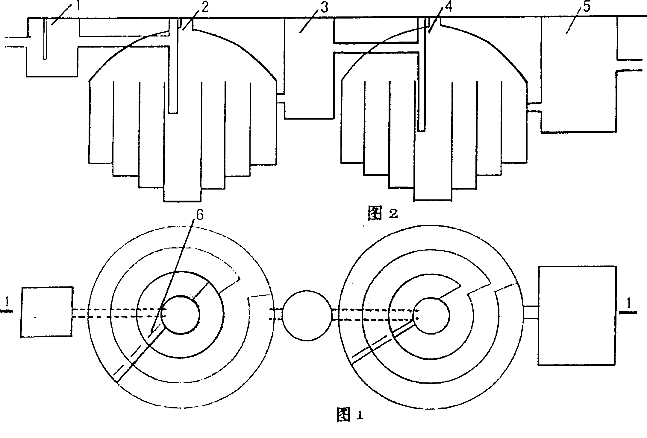 Circular efficient domestic sewage purifying methane apparatus