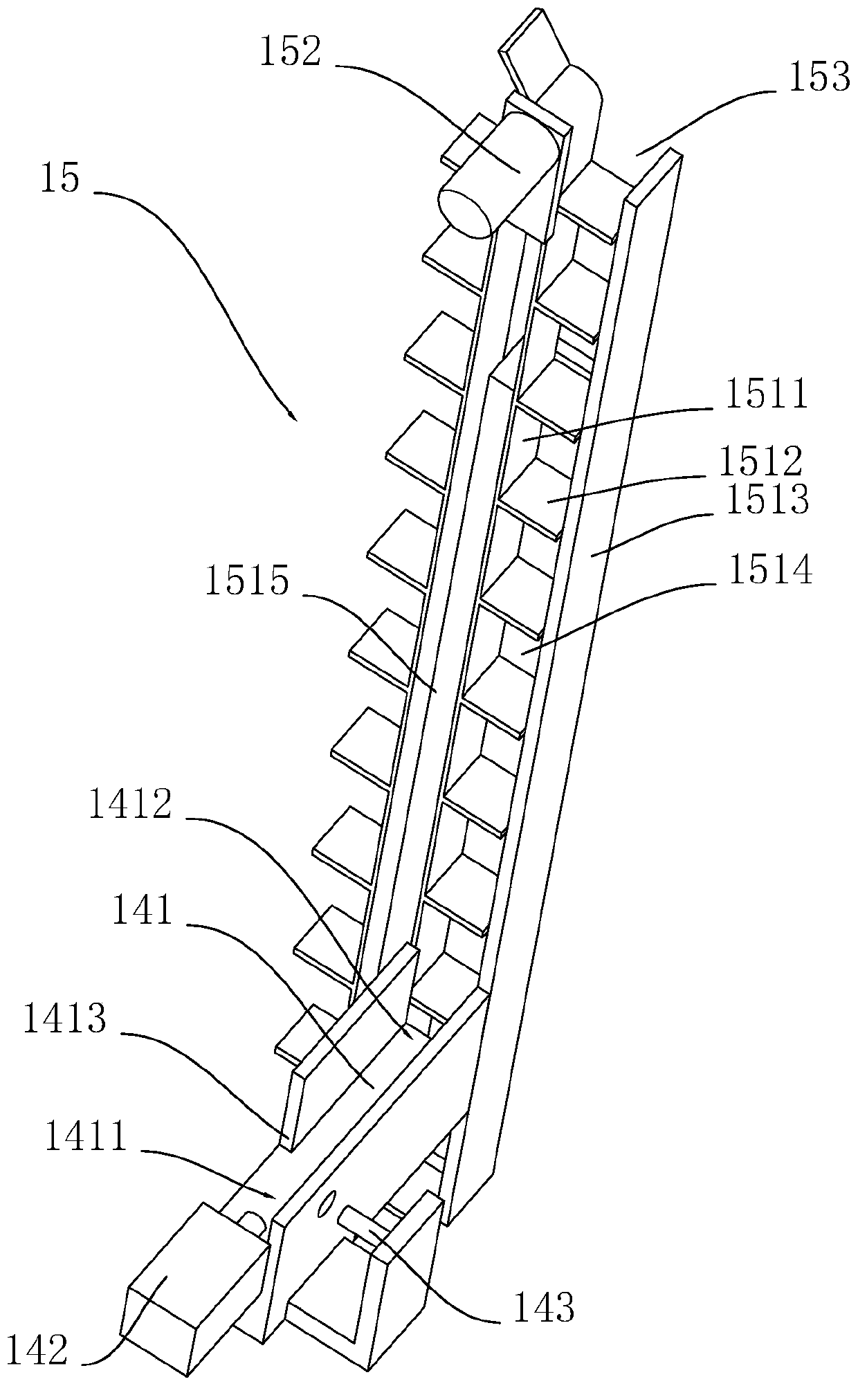 Bearing directional feeding and discharging device