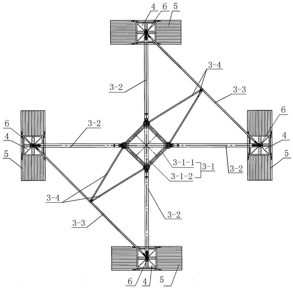 Wind power hoisting tower crane truss type underframe suitable for all-terrain weak ground pressure and tilt resistance