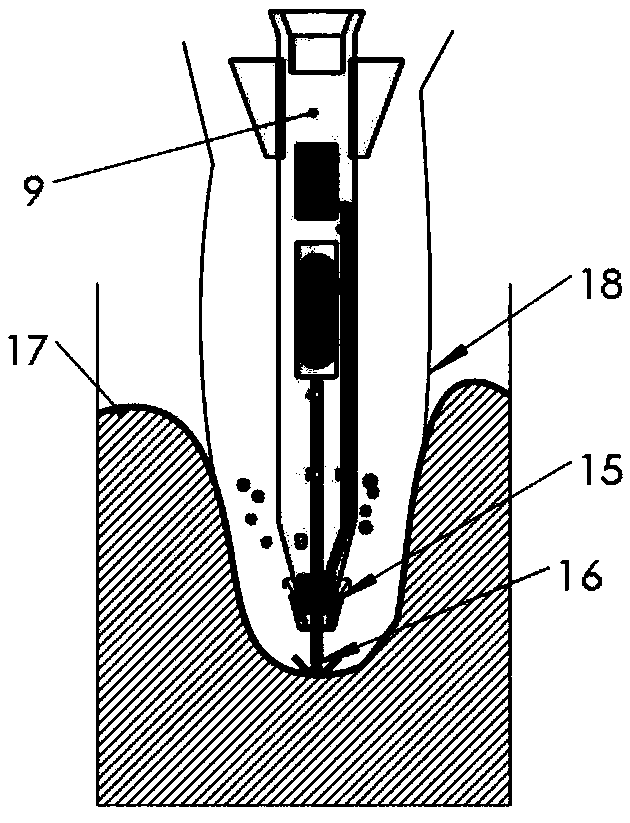 Reverse air jetting air bubble assisting high-speed water inlet reducing impact load mechanism