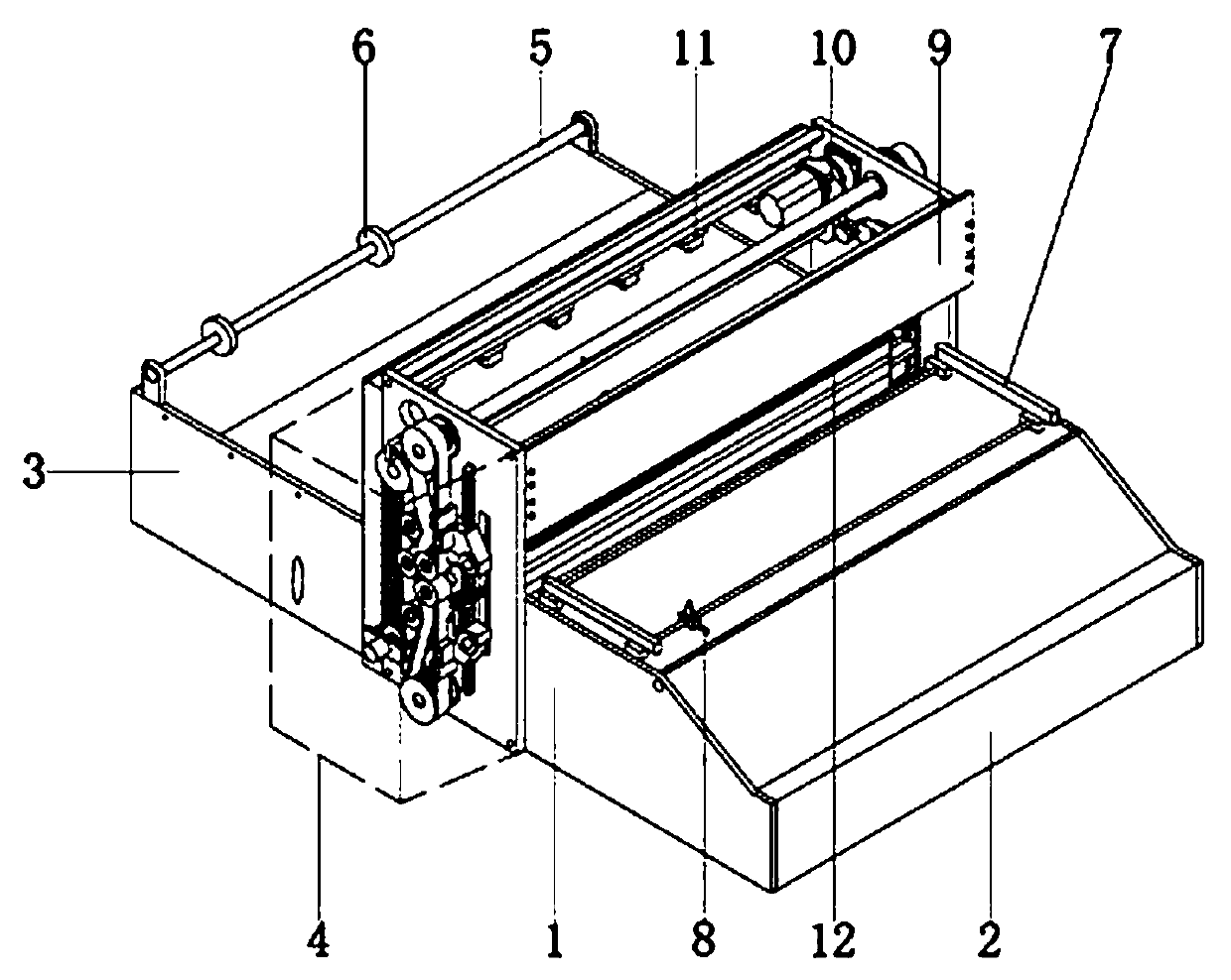 Paper folding machine for bullet train and passenger car room air conditioner