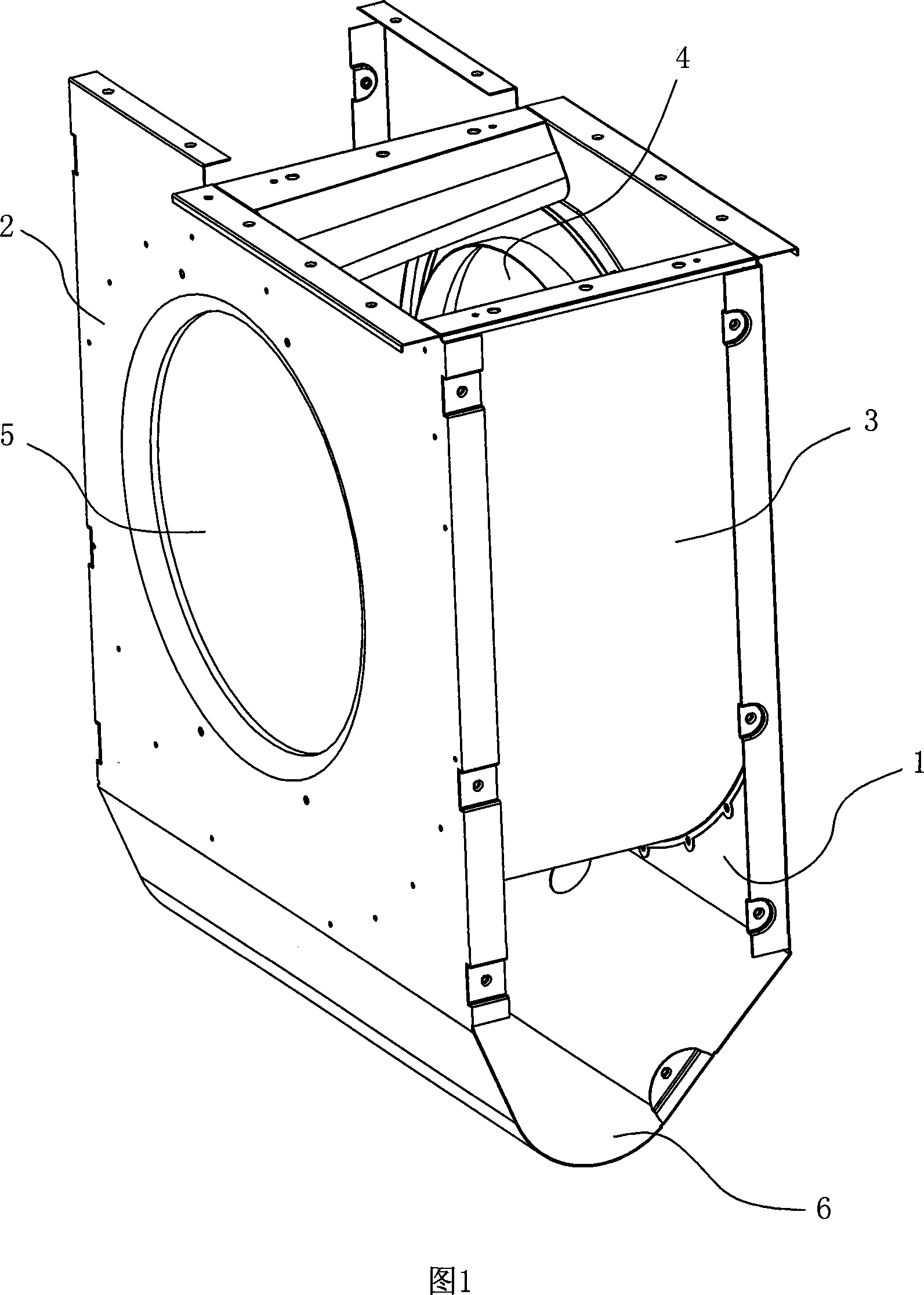 Spiral case of blower fan in apparatus with inlet air from two sides for sucking oil fume