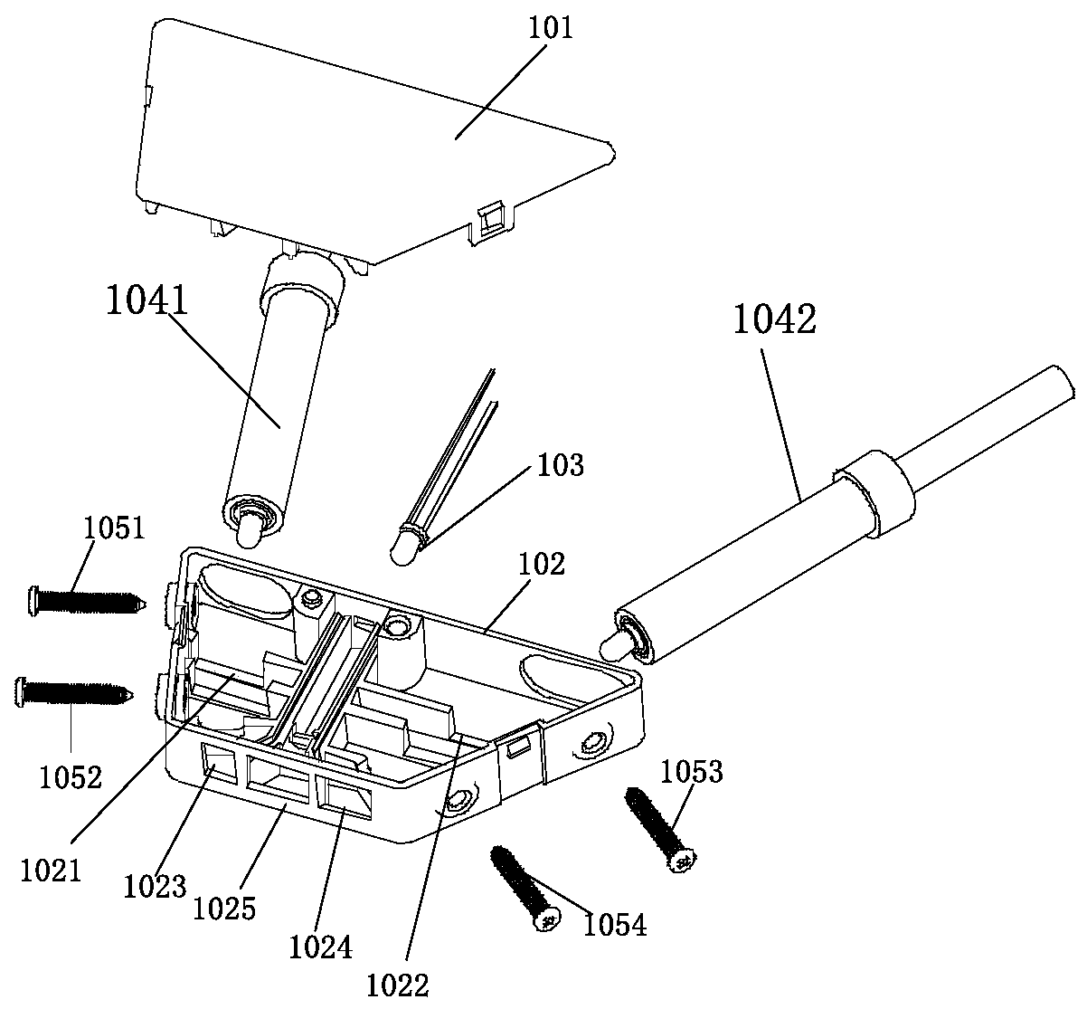 Angle-based adjusting device, sensor module and cleaning robot