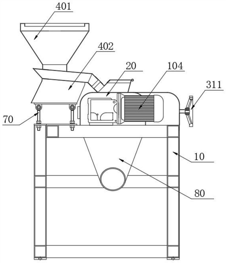 Efficient environment-friendly roll crusher and working method thereof