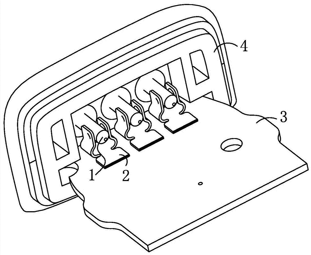 The connection structure between the pin pin and the pcb board