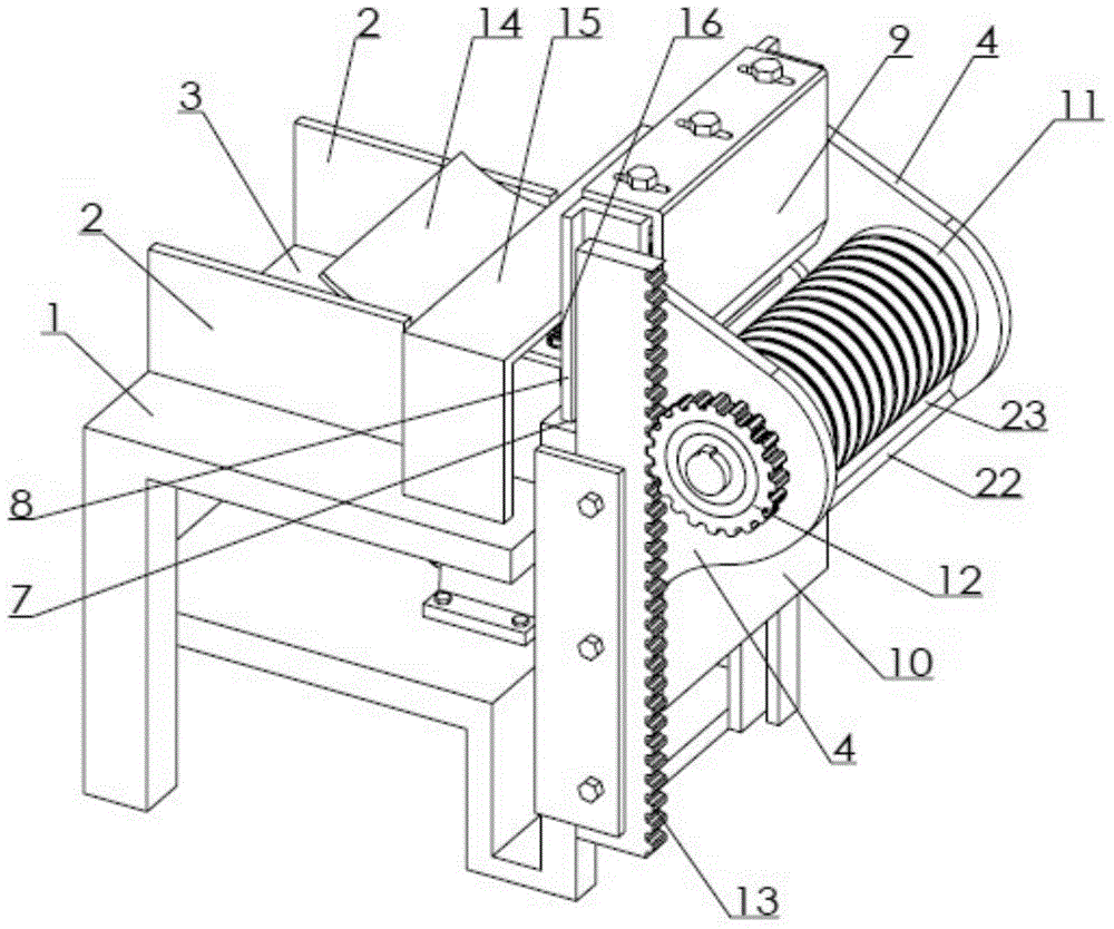 Double-cutter shatter-proof efficient follow-up roller wheel type meat slice cutting machine