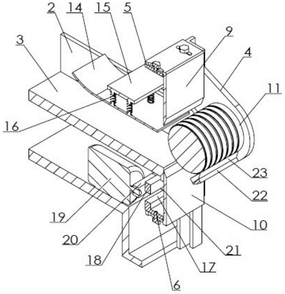 Double-cutter shatter-proof efficient follow-up roller wheel type meat slice cutting machine