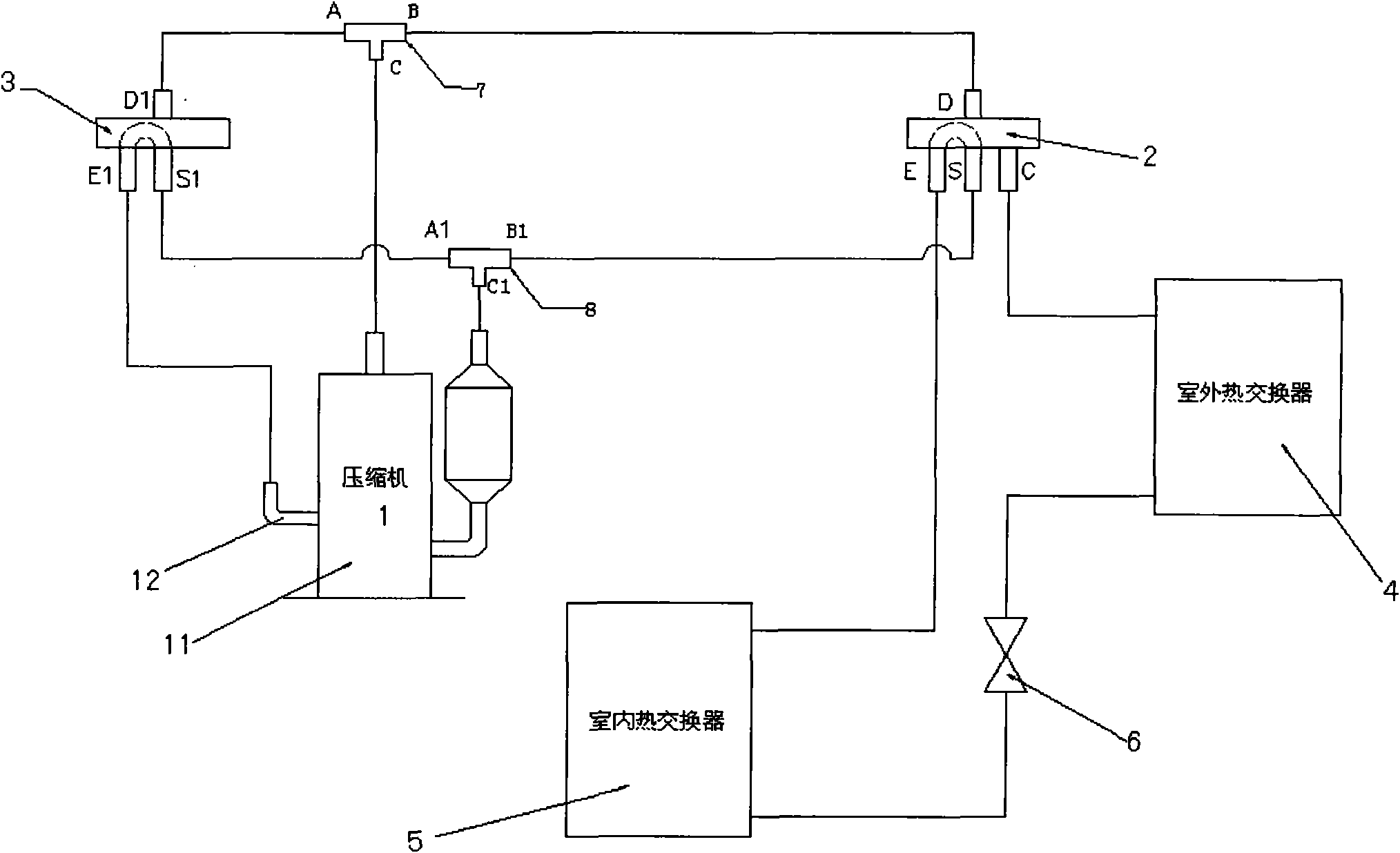 Control method of double-cylinder variable-capacity compressor air conditioning system