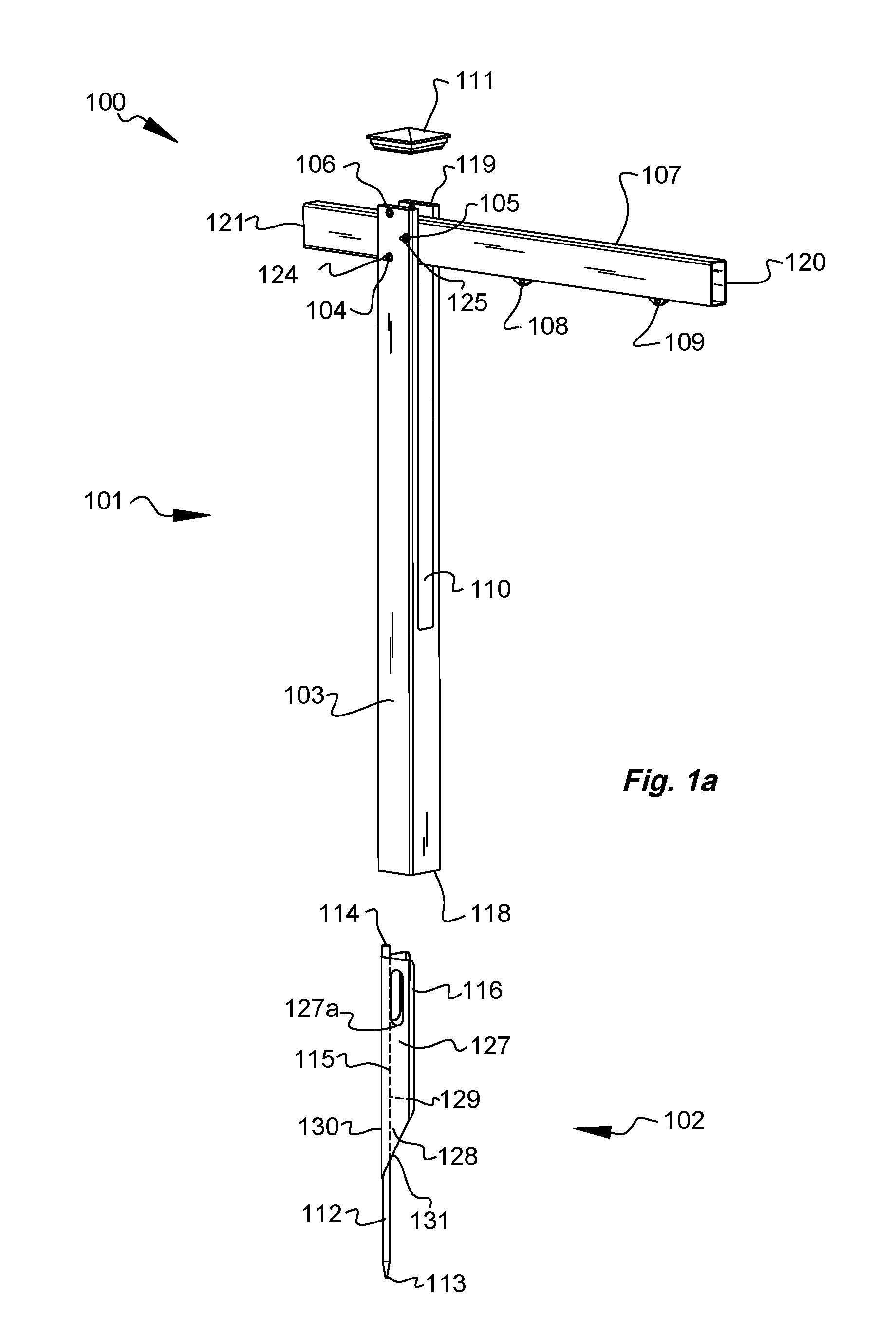 Collapsible sign post apparatus