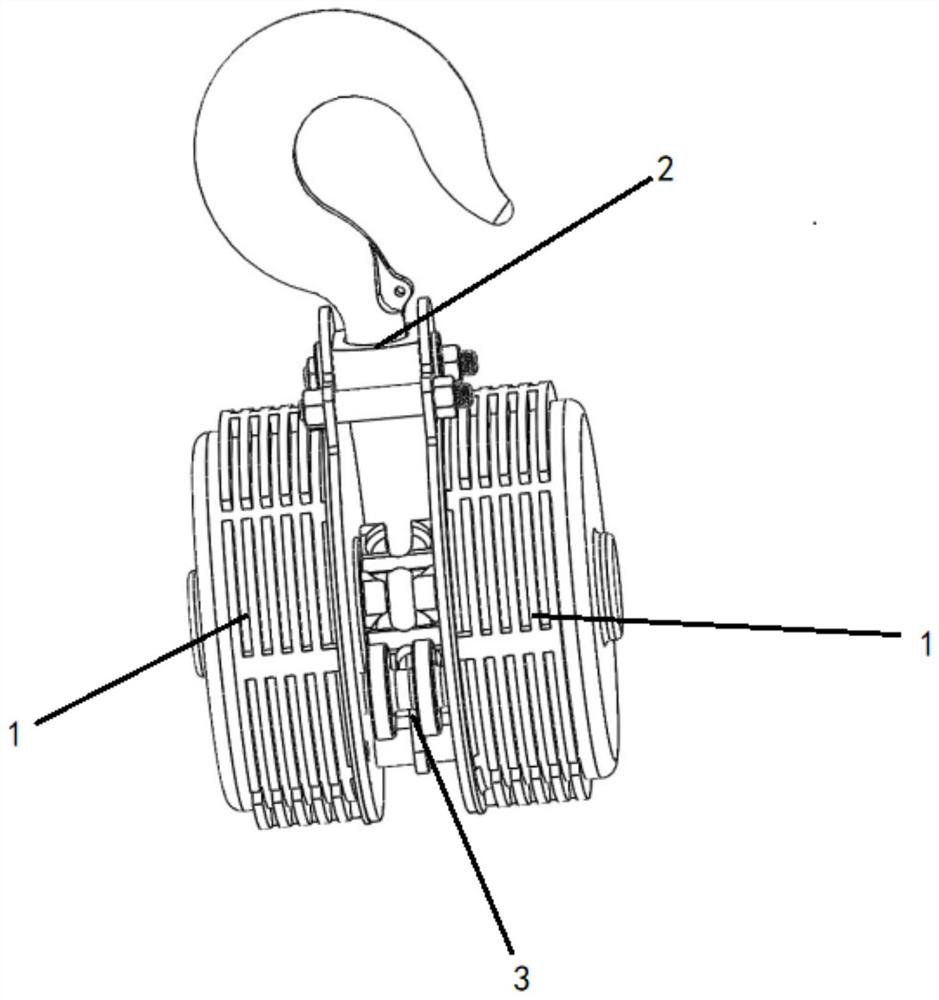 Electric hoist with symmetrical mechanisms