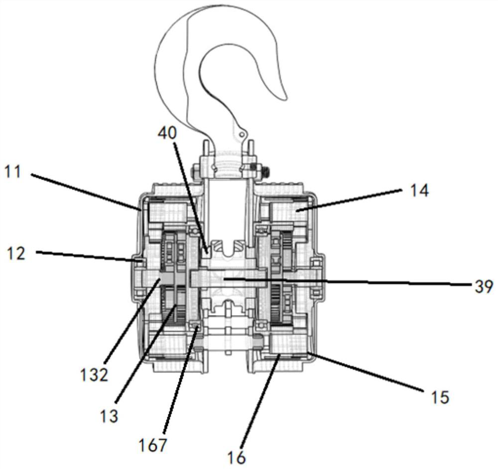 Electric hoist with symmetrical mechanisms