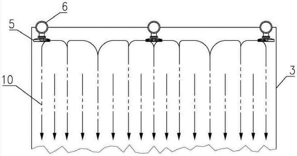 A horizontal wet electrostatic precipitator water film forming device