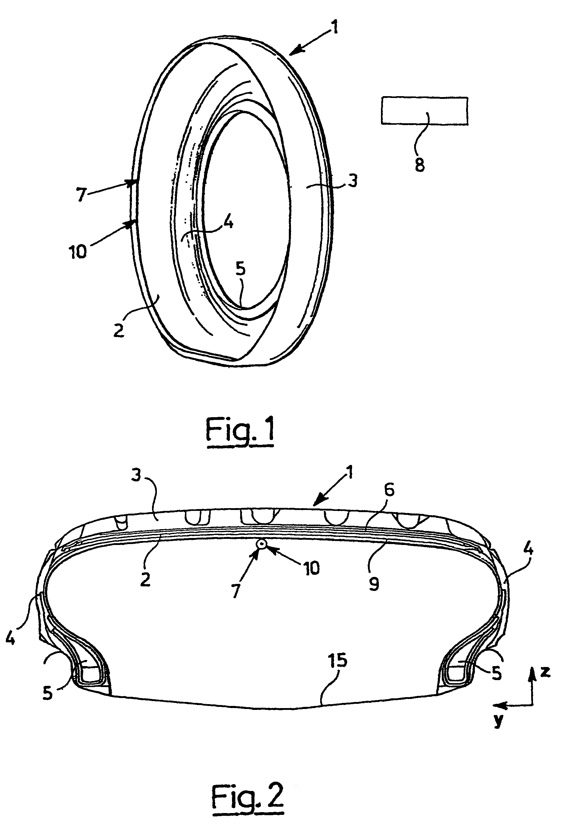 Methods for detecting, monitoring, and/or controlling behaviour of a tire in motion