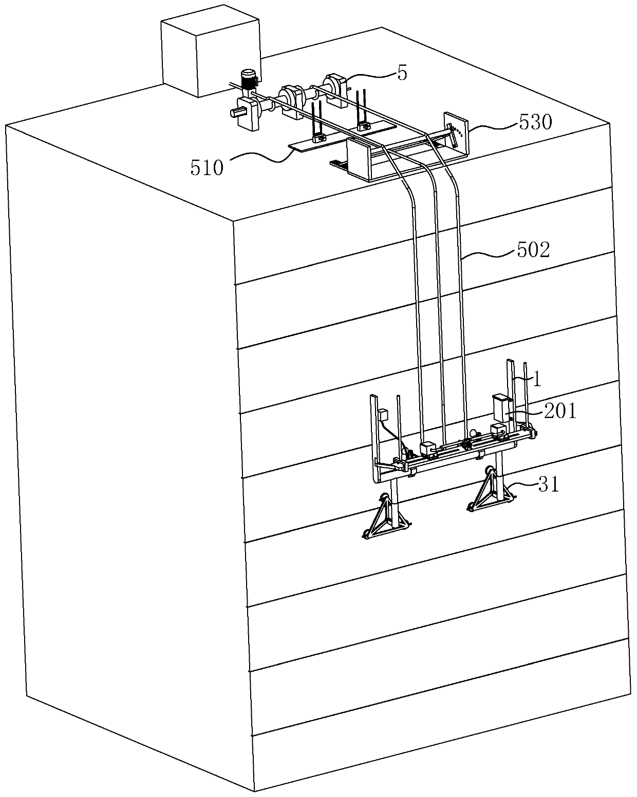 Spray detection equipment for building exterior walls and exterior windows