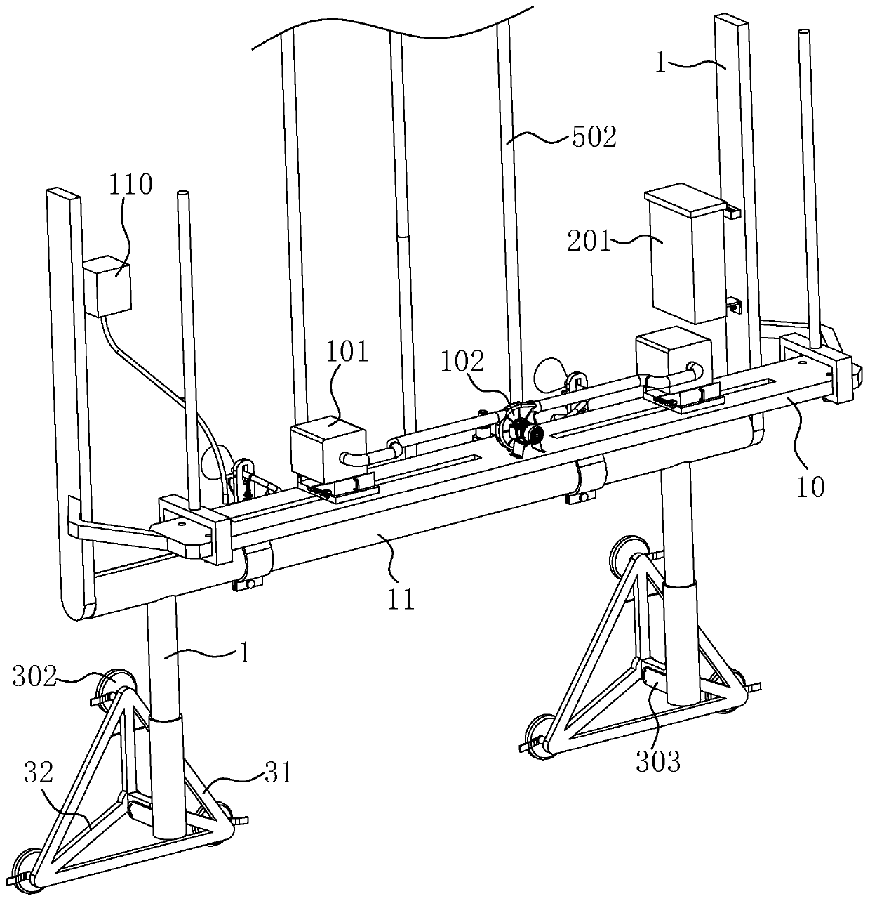 Spray detection equipment for building exterior walls and exterior windows