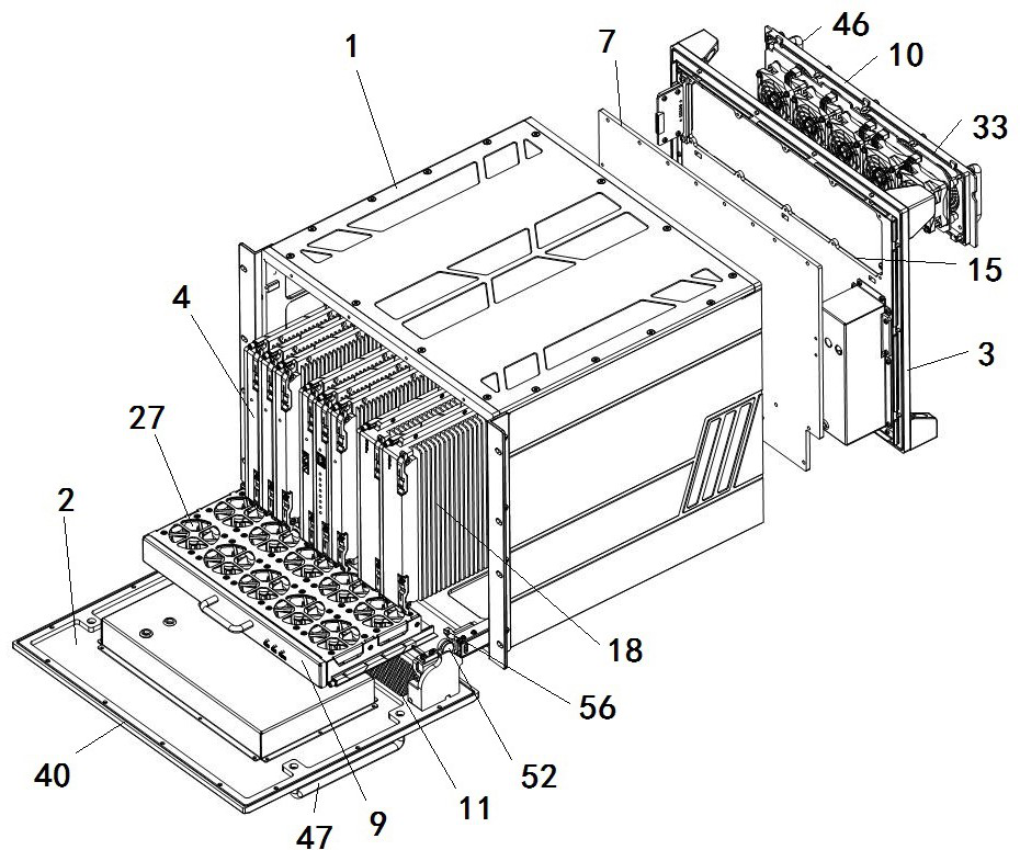 Air-cooled fully-reinforced computer suitable for various series buses