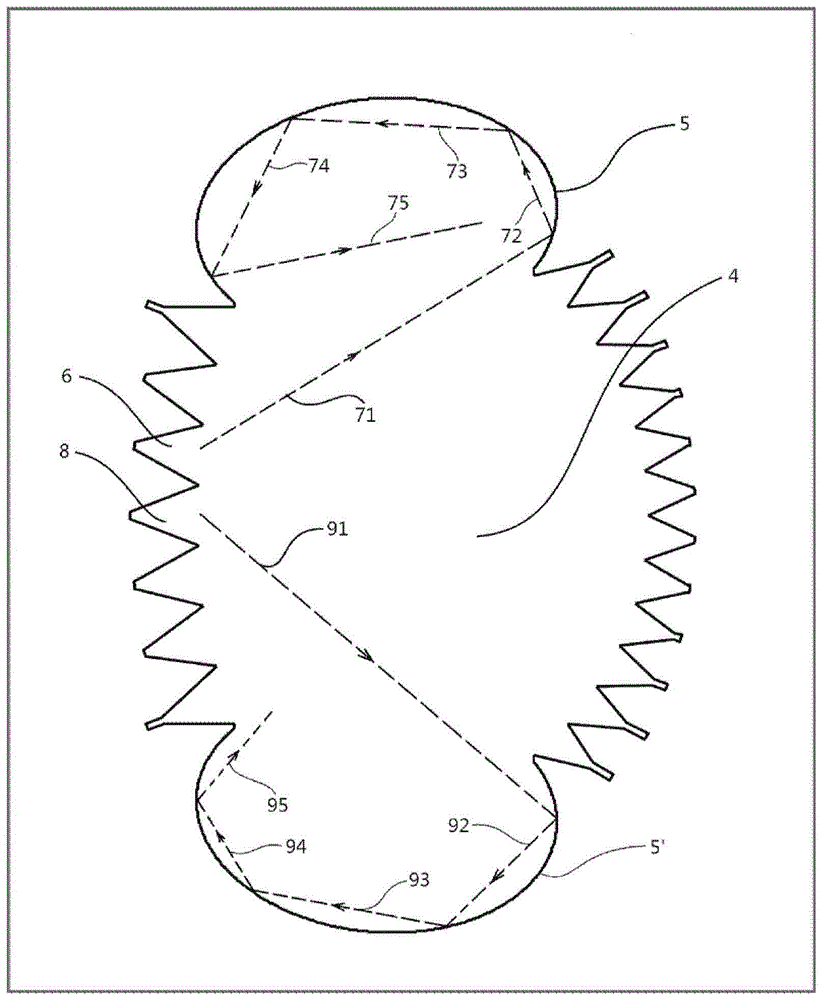 Rotman lens with elliptical-profiled side edge