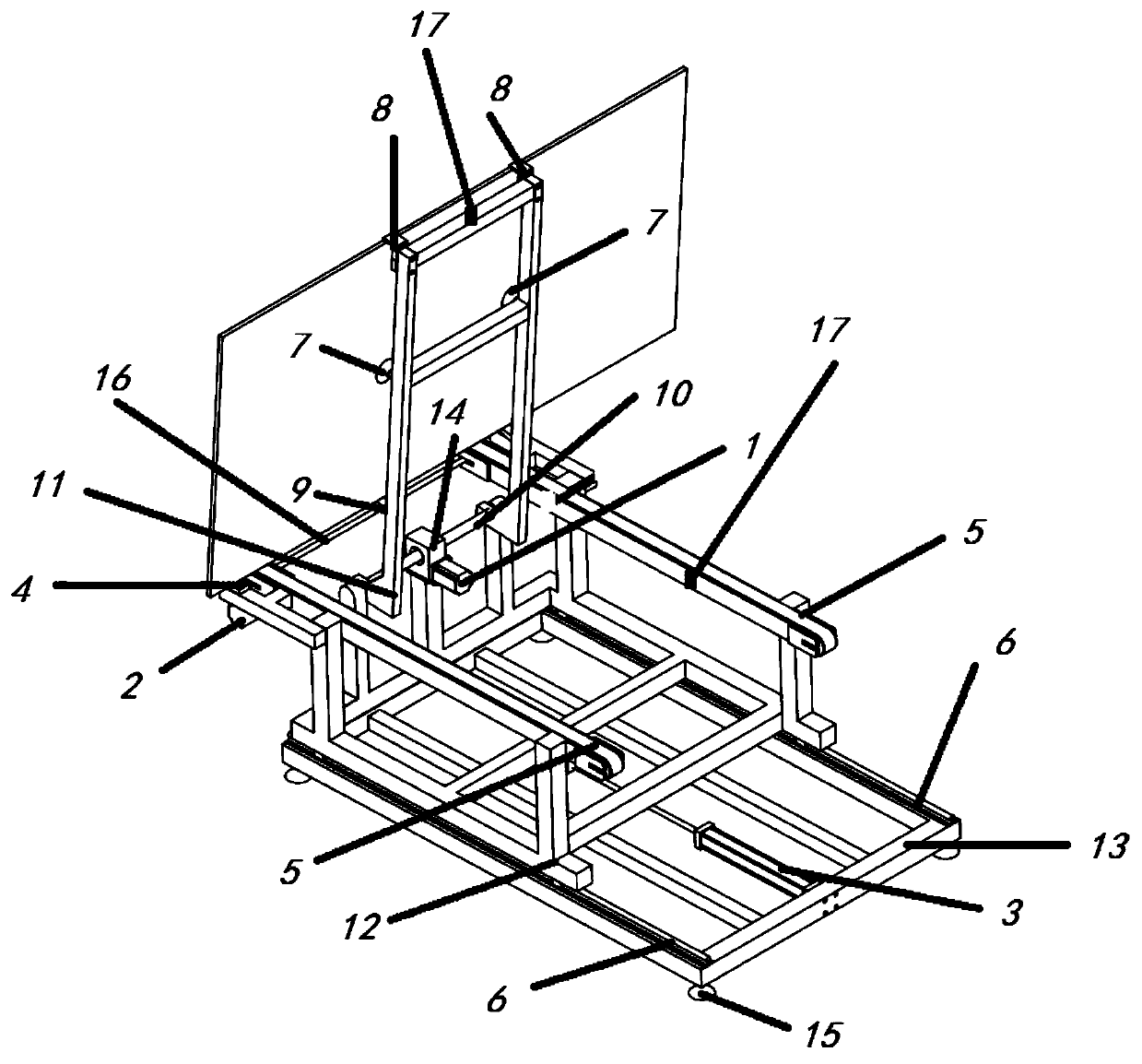 Automatic woodworking board overturning machine and control method thereof