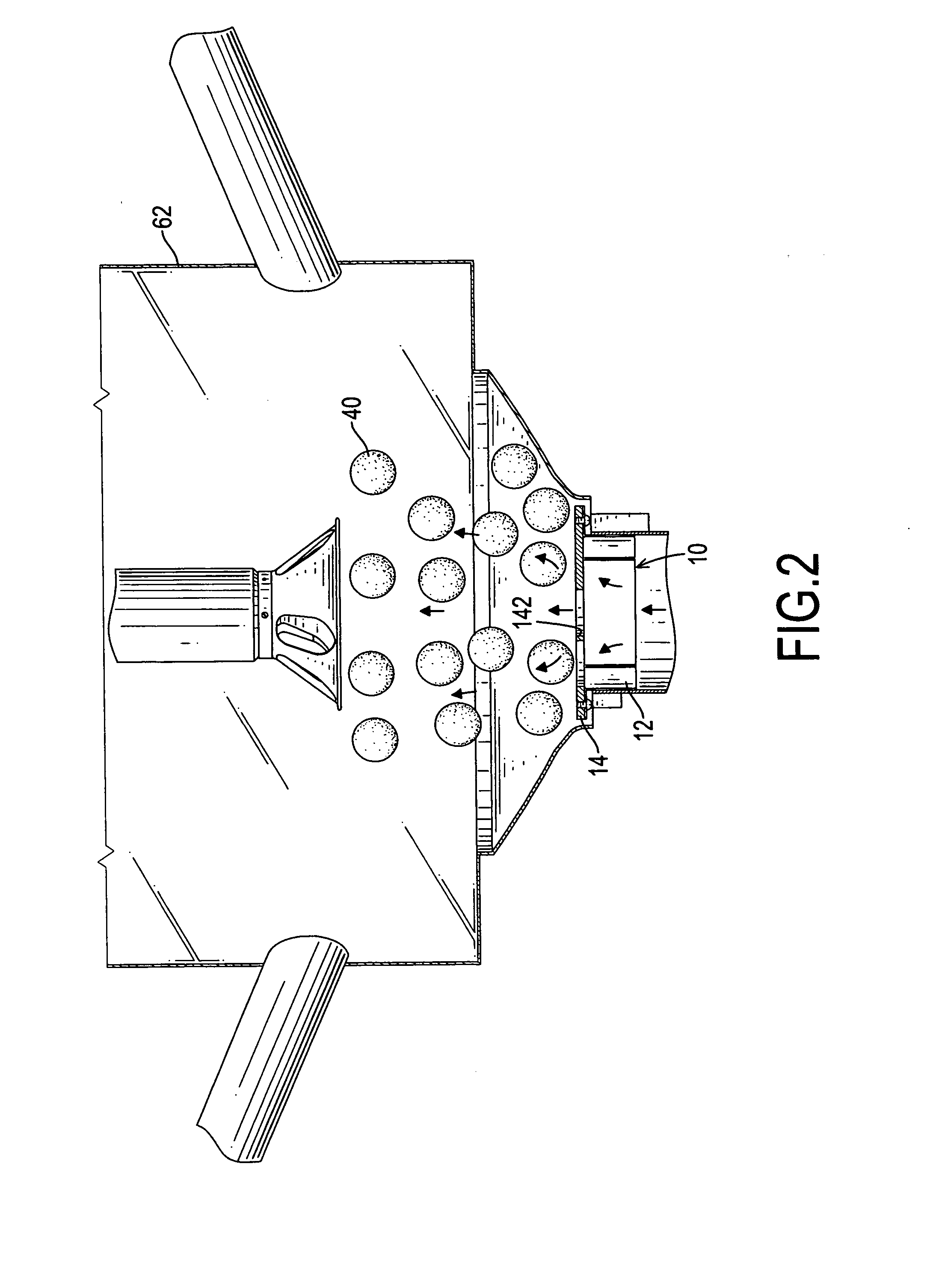 Nozzle for a random selection machine