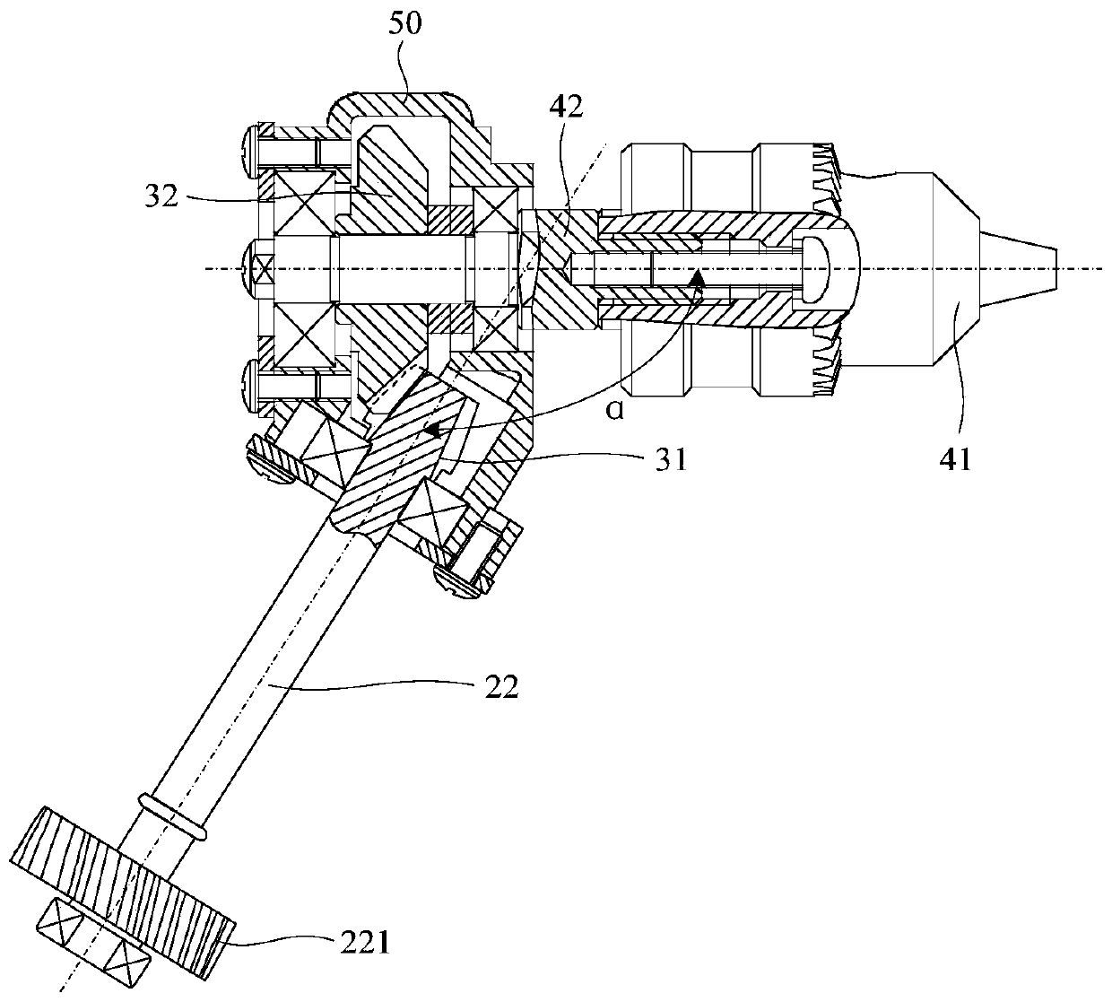 Handheld angle drill