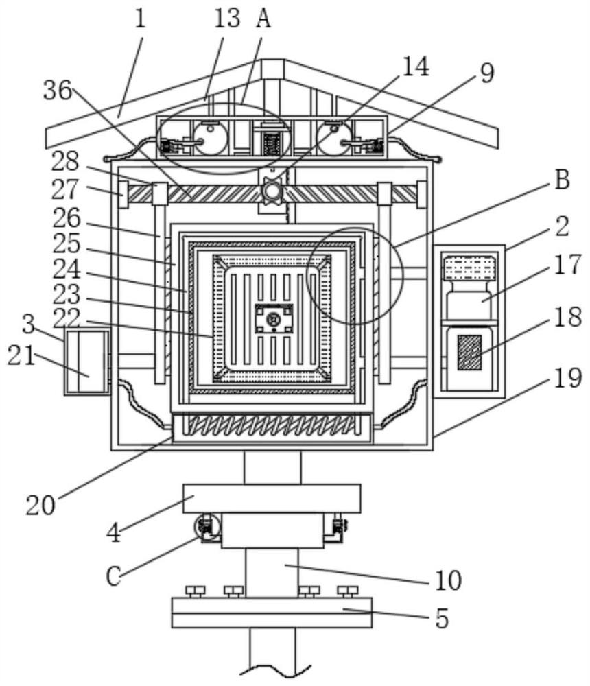 Angle-adjustable Internet of Things module mounting and fixing base station and assembling method