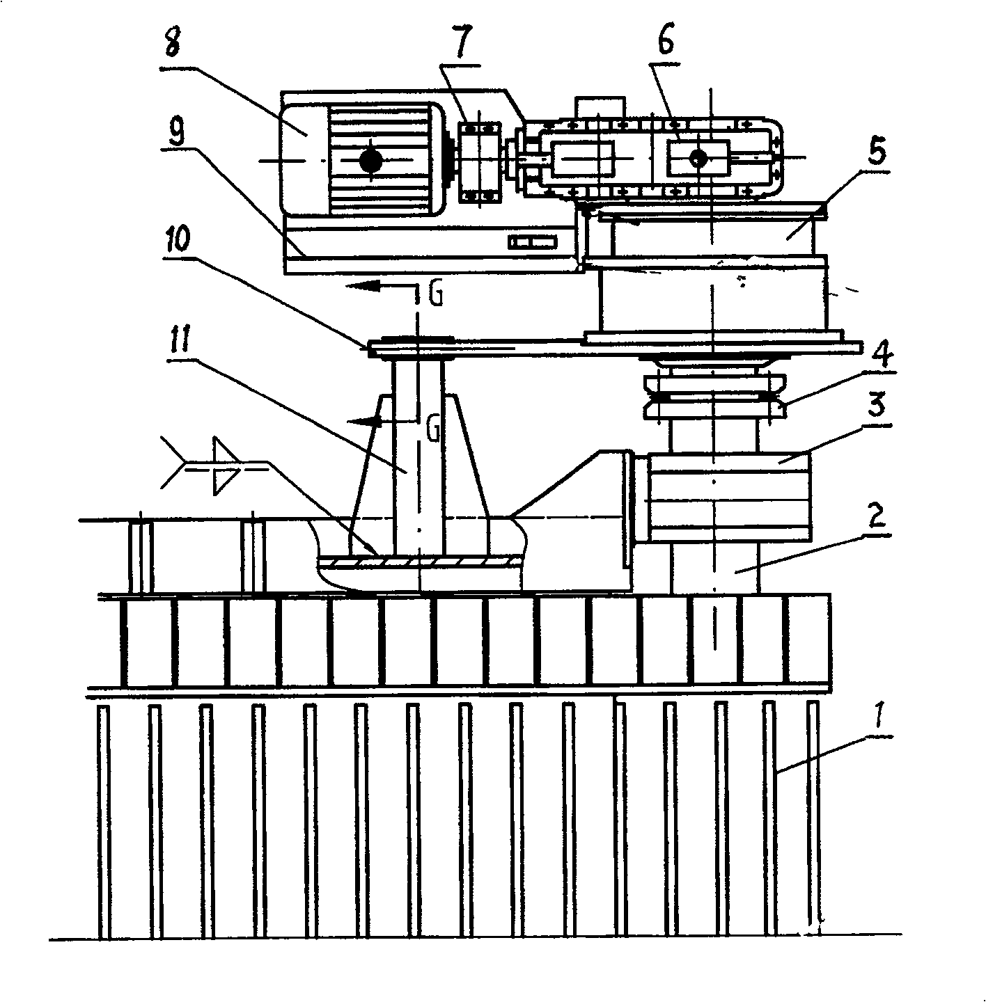 Driver with single point supporting