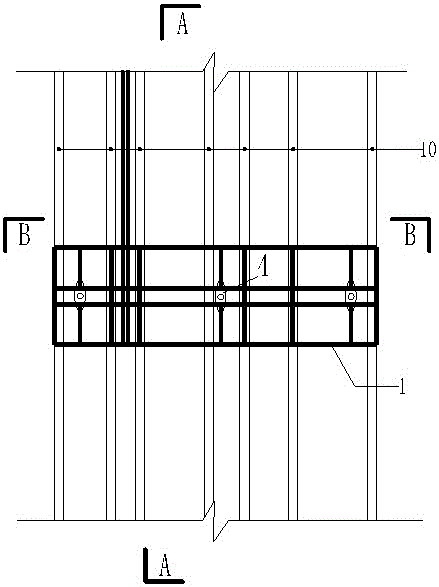 Fixing device for road reinforced concrete box culvert end formwork and its application method