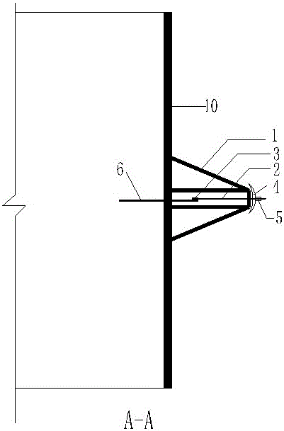 Fixing device for road reinforced concrete box culvert end formwork and its application method