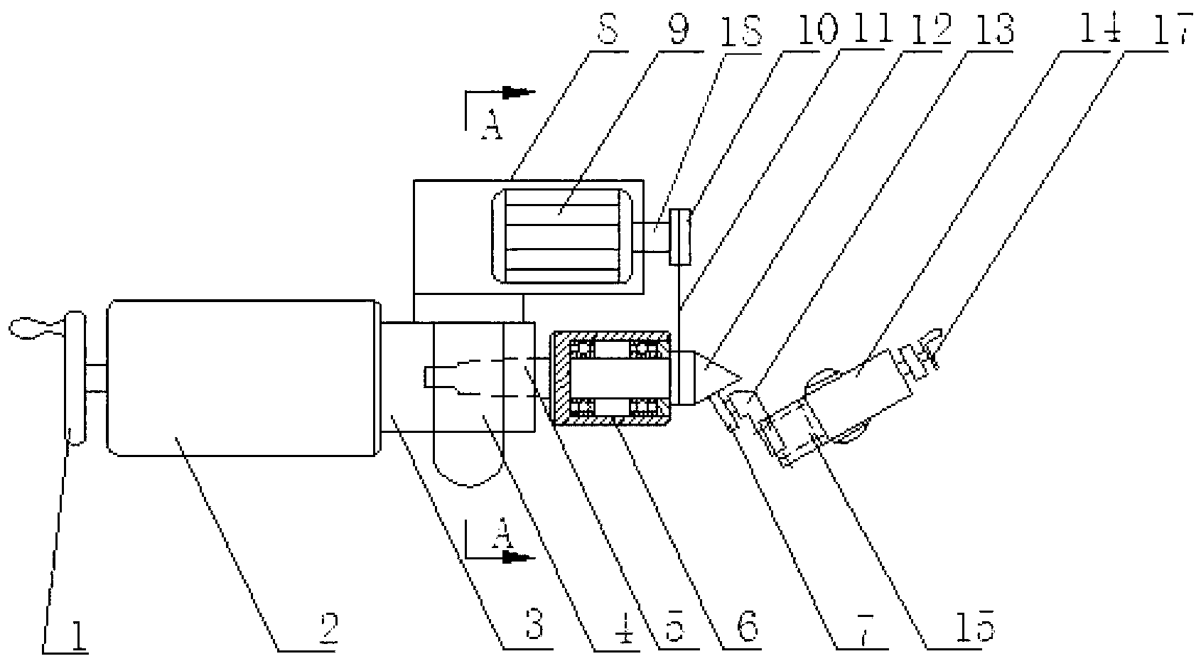 Movable centre grinding device and grinding method thereof