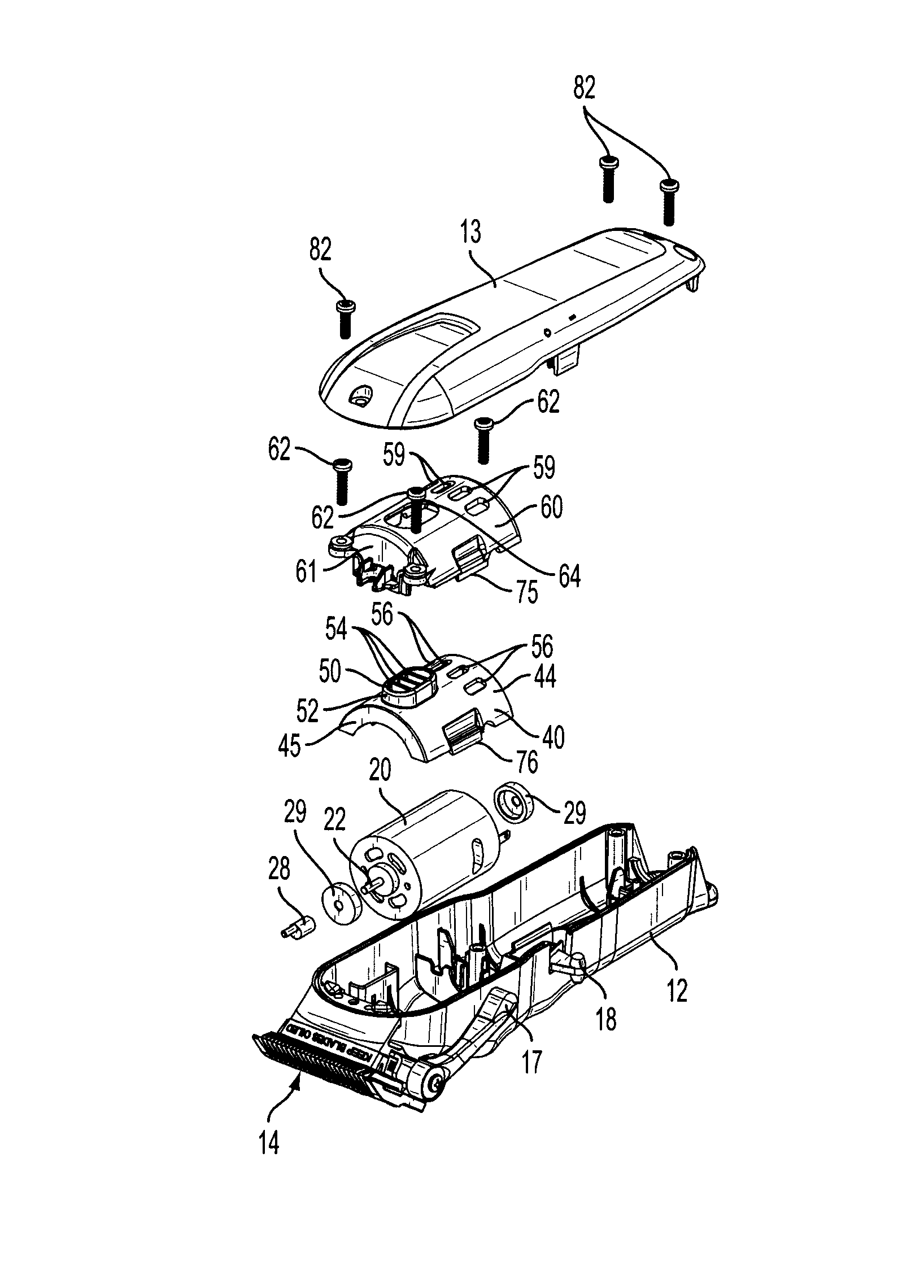 Hair clipper with a rotary motor vibration and noise damper