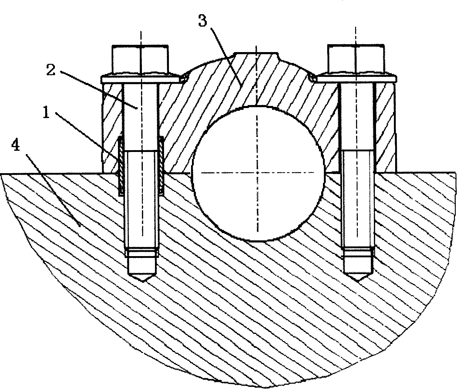 Secondary assembling and locating method, and set bolt