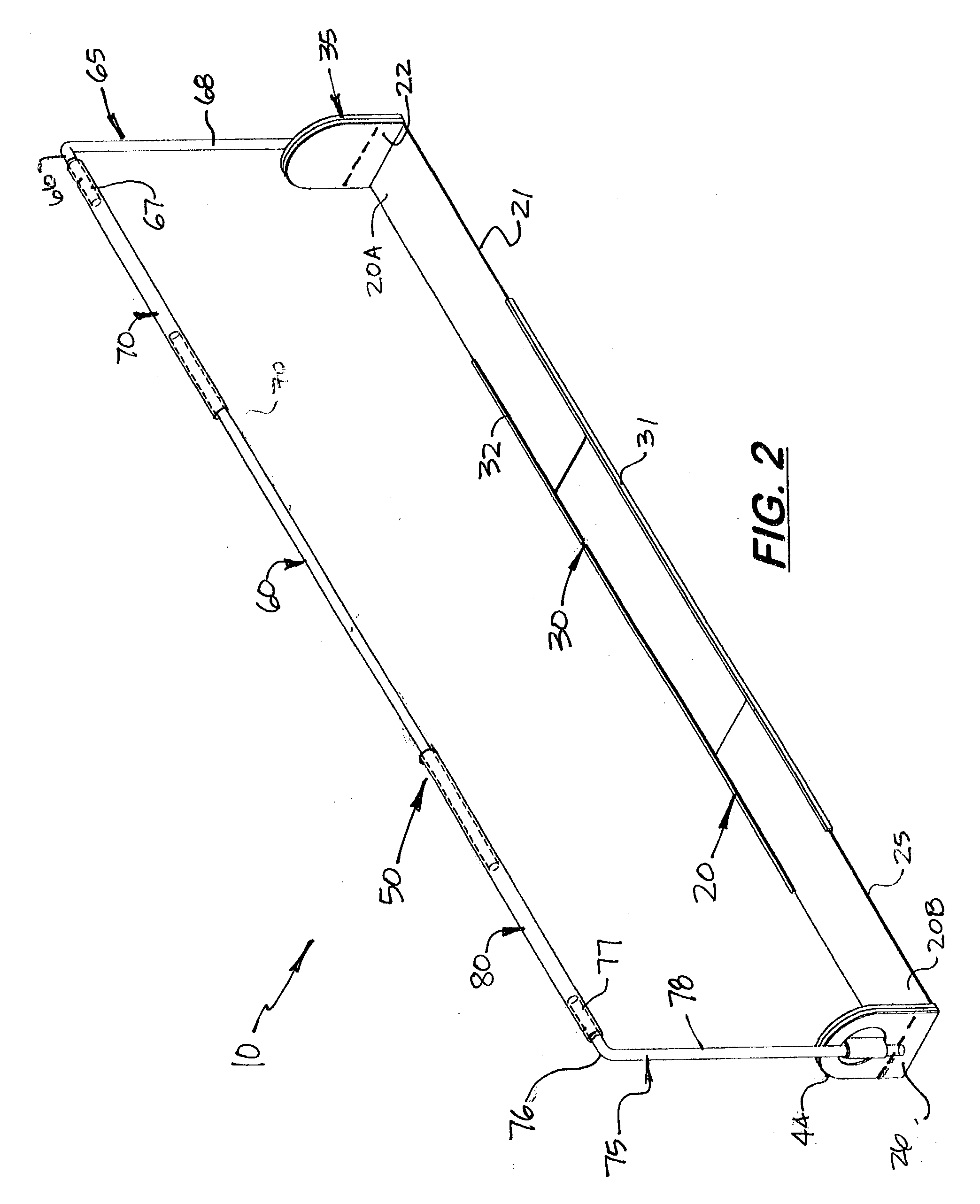 In-bed toe tent frame