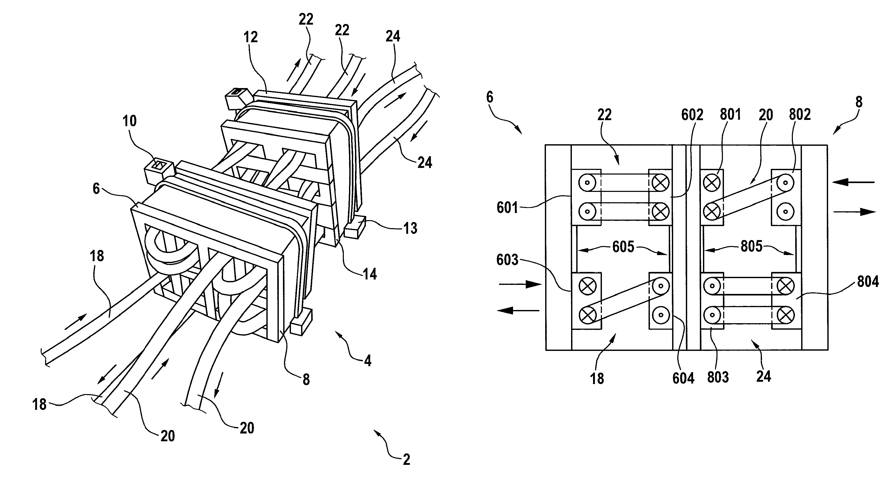 Coupling device for a multi-phase converter